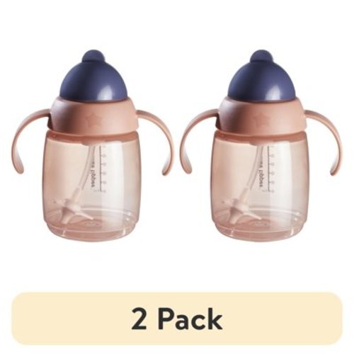 (2 pack) Tommee Tippee Superstar Weighted Straw Cup for Toddlers | 10oz, 6+ Months, 100% Leak and Shake-Proof