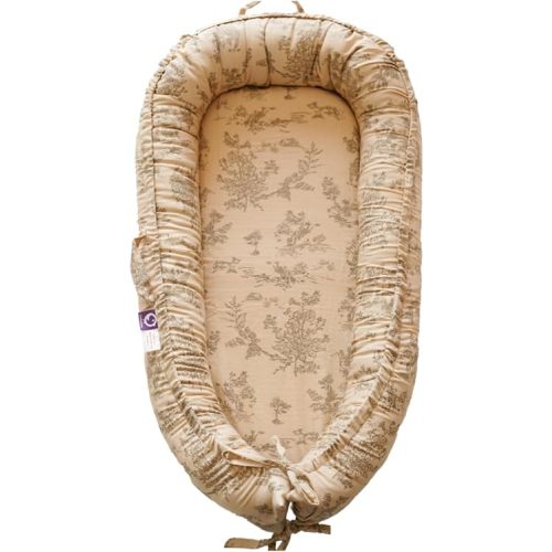 Infant Lounger, Baby Nest Cover for Baby Girls & Boys, Newborn Essentials for Baby 0-12 Months, 100% Cotton Breathable, Portable Travel Bed (Poem_Muslin)