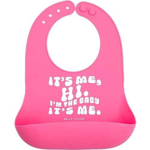BELLA TUNNO Girl’s Wonder Bib – Silicone Baby Bib for Girls, Non-toxic BPA Free Soft Silicone Bib, Waterproof, Easy to Clean
