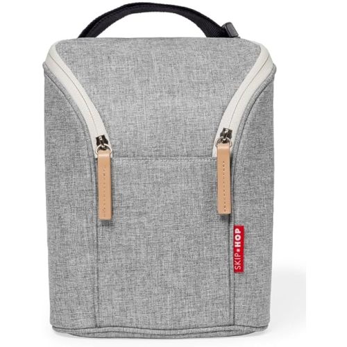 Skip Hop Baby Bottle Bag, Grab & Go, Grey Melange
