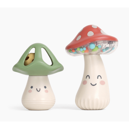 Itzy Ritzy Itzy Mini Maracas Rattles - Mushroom