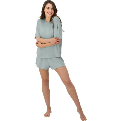 Hanes Women's Originals 2 Piece Lounge, Comfywear Supersoft Boxy T-Shirt & Sleep Shorts Loungewear Set