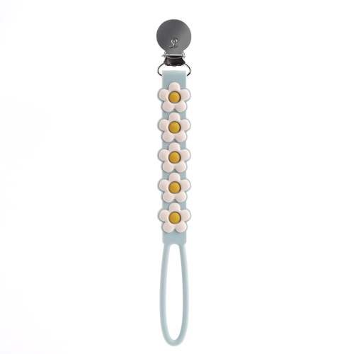 Pacifier Clip - Beadless - Daisy Blue