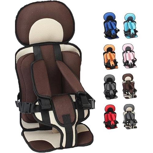 Portable Car Seat Cushion for Child,Harness Carseat Cushions, Travel 5-Point Golf Cart Baby Seat, Comfortable, Seat Accessories for High Chairs, Carseats, Bouncers, Swings Beige