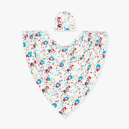 Dr. Seuss Good Fun Swaddle Beanie Set