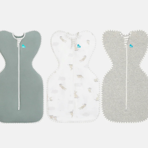 Swaddle Up™ Starter Bundle 1.0 TOG Deep Olive Cloud Bunnies Grey – Love to Dream AU