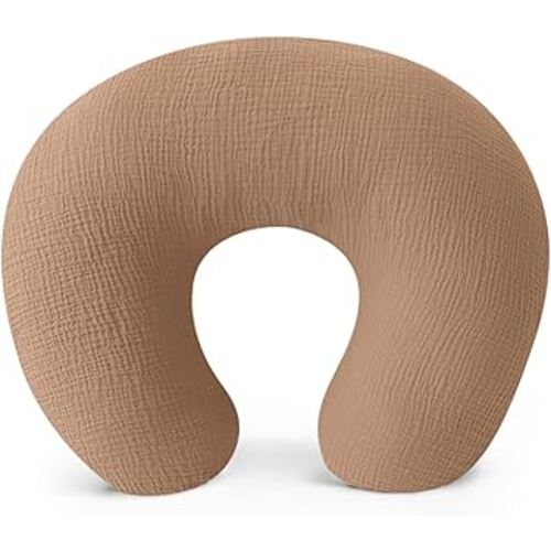 Konssy Muslin Nursing Pillow Covers, 100% Cotton Soft & Adorable Covers for Breastfeeding Pillows, Slipcovers for Newborn Baby Boys & Girls