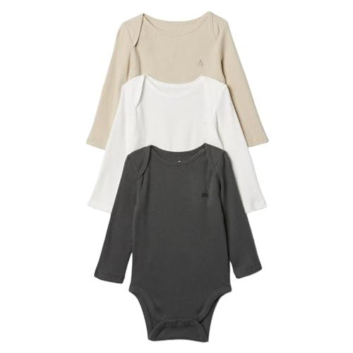 GAP Unisex Baby 3-pack Rib Long Sleeve Bodysuit