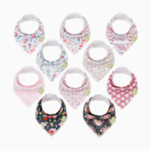 KeaBabies Organic Bandana Bibs (10 Pack) - Tea Party, 10