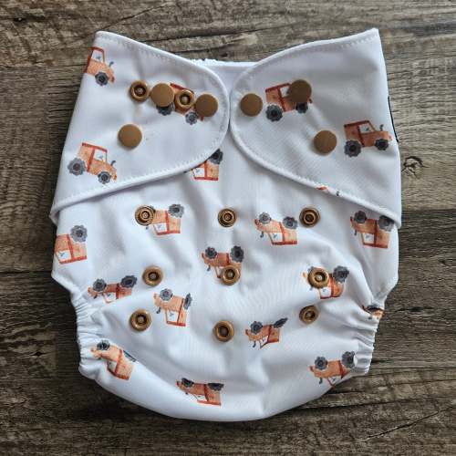 Harvest Tractor Pocket Diaper