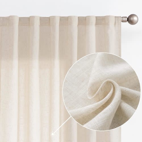 Linen Curtains | 2 Panels - W50 x L90 - Ecru