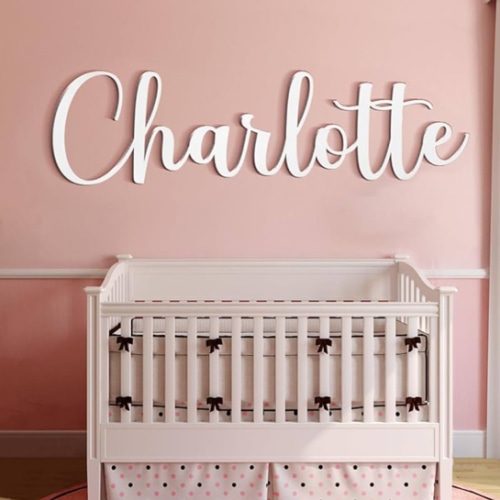 Personalized Nursery Name Sign - Custom Wooden Name Signs for Kids Room, Personalized Name Sign for Nursery - Perfect Baby Shower Gift & Wall Name Decoration