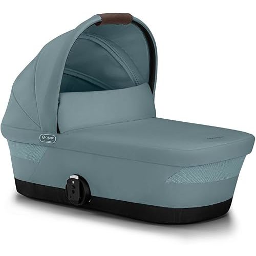 Cybex Gazelle S 2 Cot Baby Bassinet - Easy-Carry Ergonomic Handle, Sun Canopy & Spacious, Cozy Interior, Compatible Gazelle S 2 Stroller, Sky Blue