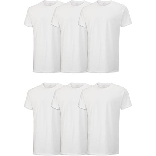 Fruit of the Loom Men's Undershirts, Moisture Wicking & Tag Free, Short Sleeve Crew T-Shirts