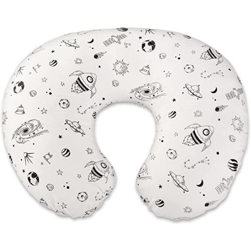 sundee Nursing Pillow for Infant Feeding Cushion, Newborn Support Pillow for Breastfeeding Baby and Bottle Feeding, with Washable Pillow Cover for Boys & Girls - White Space