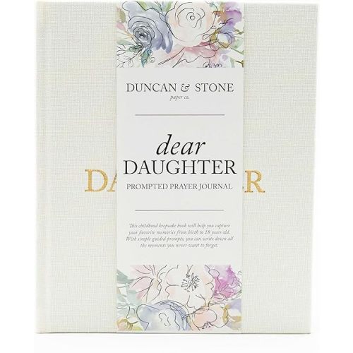 Mother Daughter Journal – Durable Dear Daughter Journal Keepsake – Linen Baby Memory Book - Unique Gifts for Daughter (Cream, 230 Pages)