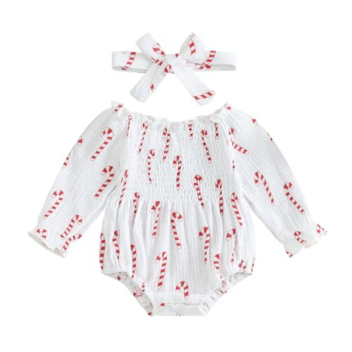 farrubbyine8 Newborn Baby Girl Outfit Cute Romper Long Sleeve Ruched Bodysuit Comfy Outfits Baby Girl Clothes