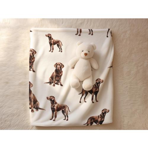 Chocolate Labrador Velveteen Baby Blanket, Baby Gift, Chocolate Lab Nursery, Dog Nursery, Dog Mom, Dog Lover Baby, Baby Shower Gift