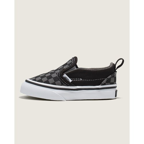 Toddler Slip-On V Shoe in Black / Pewter Grey | Vans