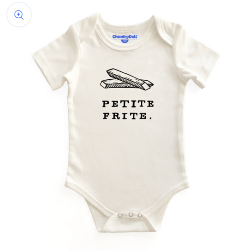 Petite Frite Baby Bodysuit | 100% Cotton & Machine Washable – Chunky Deli