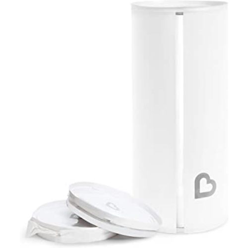 Munchkin® Toss™ Portable Disposable Diaper Pail, Holds up to 90 Newborn Diapers, 3 Pack, White