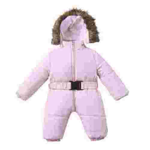 Bjutir Winter Baby Boy Girl Warm Romper Snowsuit Warm Thicken Coat Hooded Jumpsuit Pink Size 0-3 Months