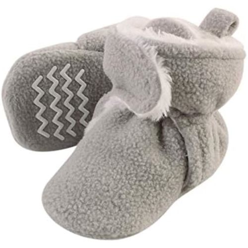 Hudson Baby Unisex Baby Cozy Fleece and Faux Sherpa Booties