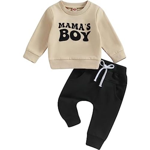 Toddler Baby Boy Cute Clothes Outfits Mamas Boy Fall Winter Sweatshirt Pants Outfit Infant Boy Fall Clothes Set