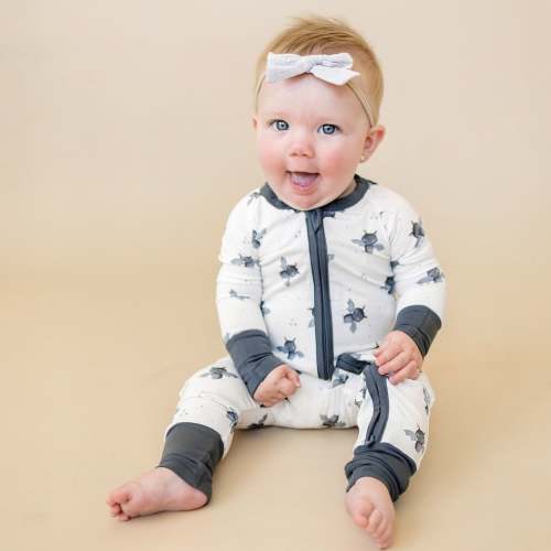 Batty for Bedtime Bamboo Zippy Romper – August + Willow