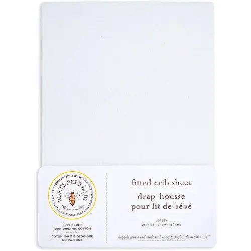 Burt's Bees Baby - Fitted Crib Sheet, Girls Boys & Unisex 100% Organic Cotton Crib Sheet for Standard Crib & Toddler Mattresses
