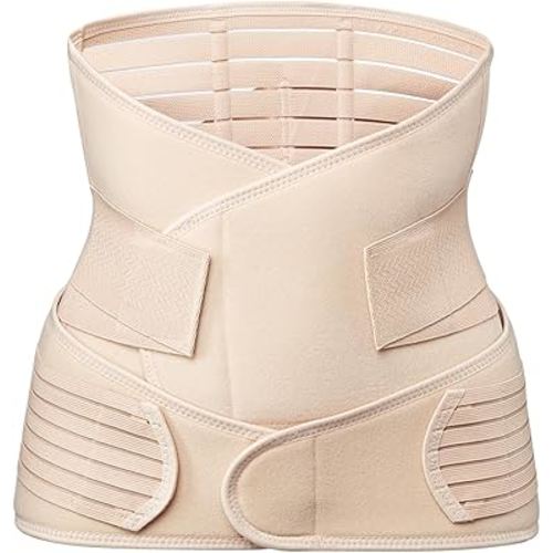 2 in 1 postpartum back support belly band, c section recovery belly binder for pelvis, lumbar, waist pain relief, abdominal belly wrap, girdle for breastfeeding women, X-Large