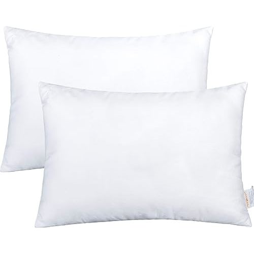 NTBAY 2 Pack Cotton Down Alternative 13x18 Pillows, Machine Washable - Soft and Breathable Travel Small Pillows for Sleeping, Ideal for Daycare, Crib, Cot