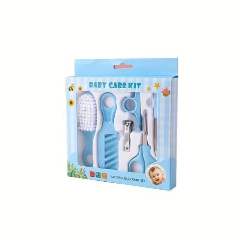 6pcs/Set Baby Healthcare & Grooming Kit - Baby Safety Set with Comb, Brush, Baby Nail Clippers, Baby Nail Trimmer Set Newborn Nursery Health Care Set for Newborn Infant Toddlers