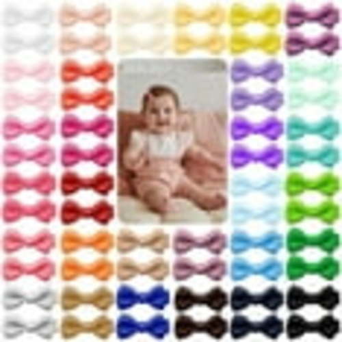 Yalumo Baby Hair Clips 60PCS, Tiny 2" Grosgrain Ribbon Fully Lined Baby Hair Bows Alligator Clips, Baby Hair Barrettes Accessories for Girls Newborns Toddler Infant Fine Hair (30 Colors in Pairs)