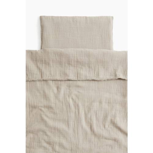 MUSLIN CRIB DUVET COVER SET