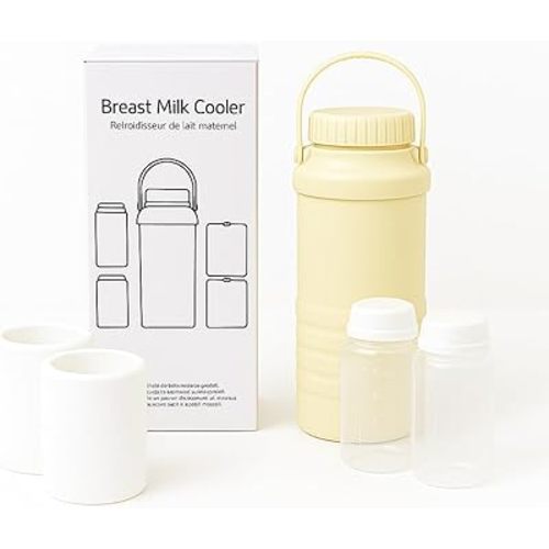 Snugtale Breast Milk Cooler Bottle Portable 22oz Cooling for 24+ Hours With 2 * 300ML BPA-Free Bottles for Travel & Outdoors Breastmilk Cooler