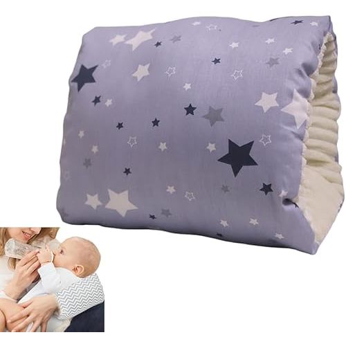 Breastfeeding Pillows Cotton Nursing Arm Pillow Skin-Friendly Feeding Pillow Mini Arm Pillow for Breastfeeding Washable Nursing Pillow for Bottle Feeding (Stars)