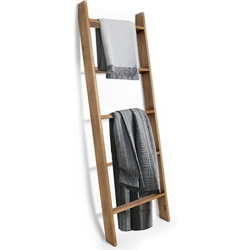 Ilyapa Rustic Decorative Quilt Ladder for Living Room - Barnwood Blanket Ladder, Farmhouse Decor
