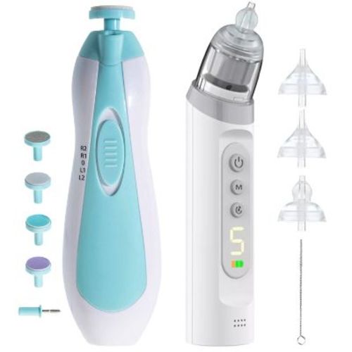Nasal Aspirator & Electric Baby Nail Trimmer – Safe, Gentle, And Versatile Baby Grooming Set With Soothing Music