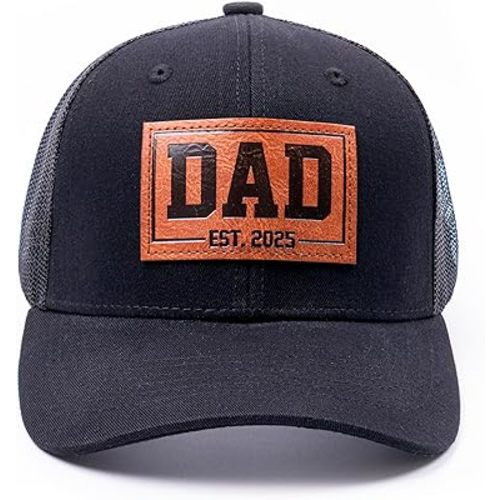 Dad Est 2025, Perfect New, First Dad Hat Fathers Day Birthday Gifts from Daughter Son Wife 1st Dad Papa hat