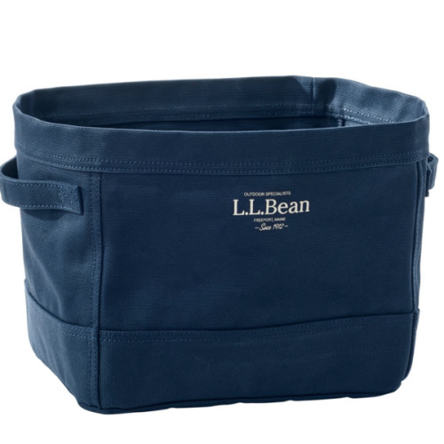 Canvas Storage Tote, Large Nautical Navy