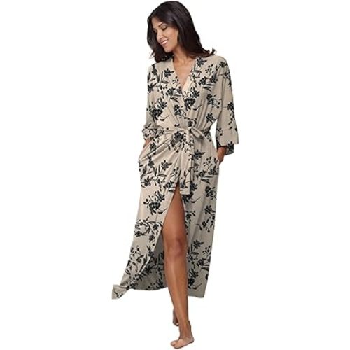 Women's Soft Robes Long Bath Robes Full Length Kimonos Sleepwear Dressing Gown,Solid Color