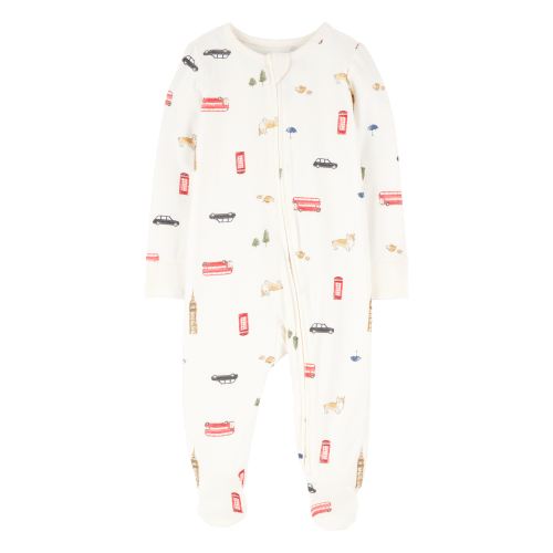 Baby London Print PurelySoft Sleep & Play Pajamas - Cream - Carter's | Carter's