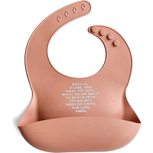 Be A Heart Silicone Baby Bibs, Adjustable Waterproof Bibs, Meal Blessing Bibs