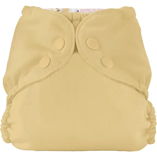 Esembly Cloth Diaper Outer, Waterproof Cloth Diaper Cover, Swim Diaper, Leak-Proof and Breathable Layer Over Prefolds, Flats or Fitteds, Reusable Diaper with Snap Closure, Size 2 (18-35lbs), Barley