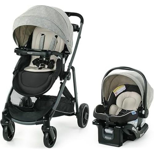 Graco Modes Element LX Travel System | Includes Baby Stroller with Reversible Seat, Extra Storage, Child Tray, One Hand Fold and SnugRide 35 Lite LX Infant Car Seat, Lynwood