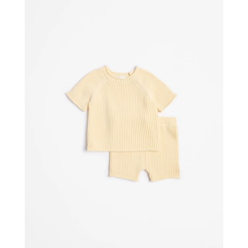 Baby Rib Knit Top Short Set - Yellow Alibaster | Target Australia