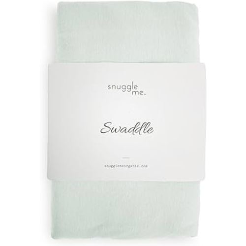 snuggle me Swaddle | organic cotton swaddle blanket, soft stretch, 47 x 47 inches (Sage)