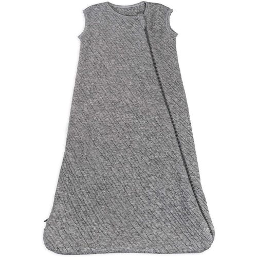 HonestBaby Organic Cotton Matelasse Wearable Blanket, Gray Heather, Medium