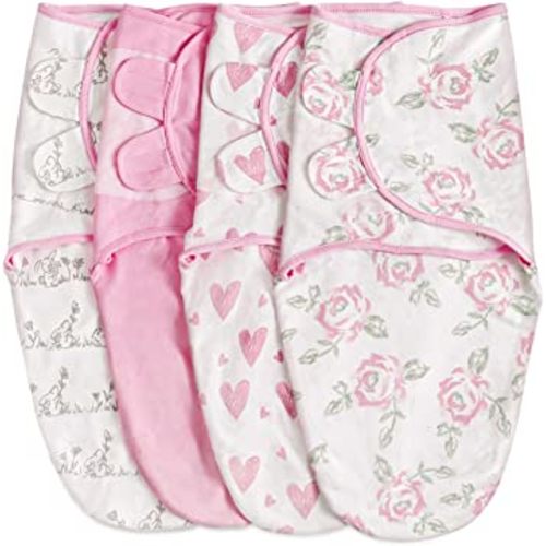 Soarwg Kids Baby Swaddle, Swaddle Blanket, Swaddle Sack, Organic Nursery Swaddling Blankets 0-3 Months, Standard 100 by Oeko-TEX, Adjustable Newborn Swaddle Wrap Infant Sleep Sacks 4 Pack Small